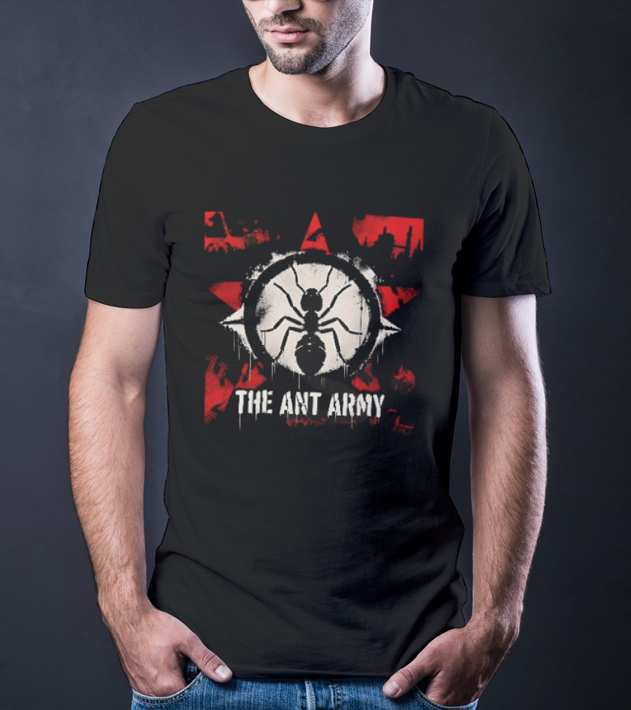 The Ant Army Red Star Grunge T-Shirt