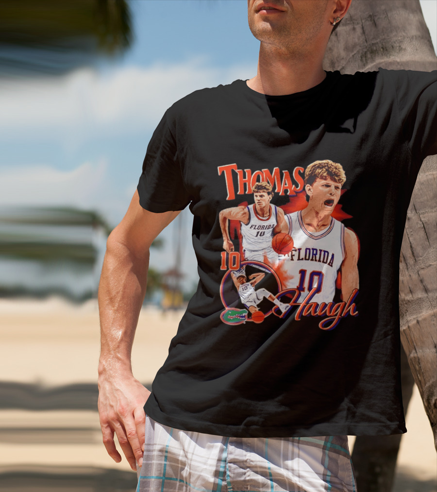 Thomas Haugh Florida Gators Basketball 10 NCAA Player T-Shirt