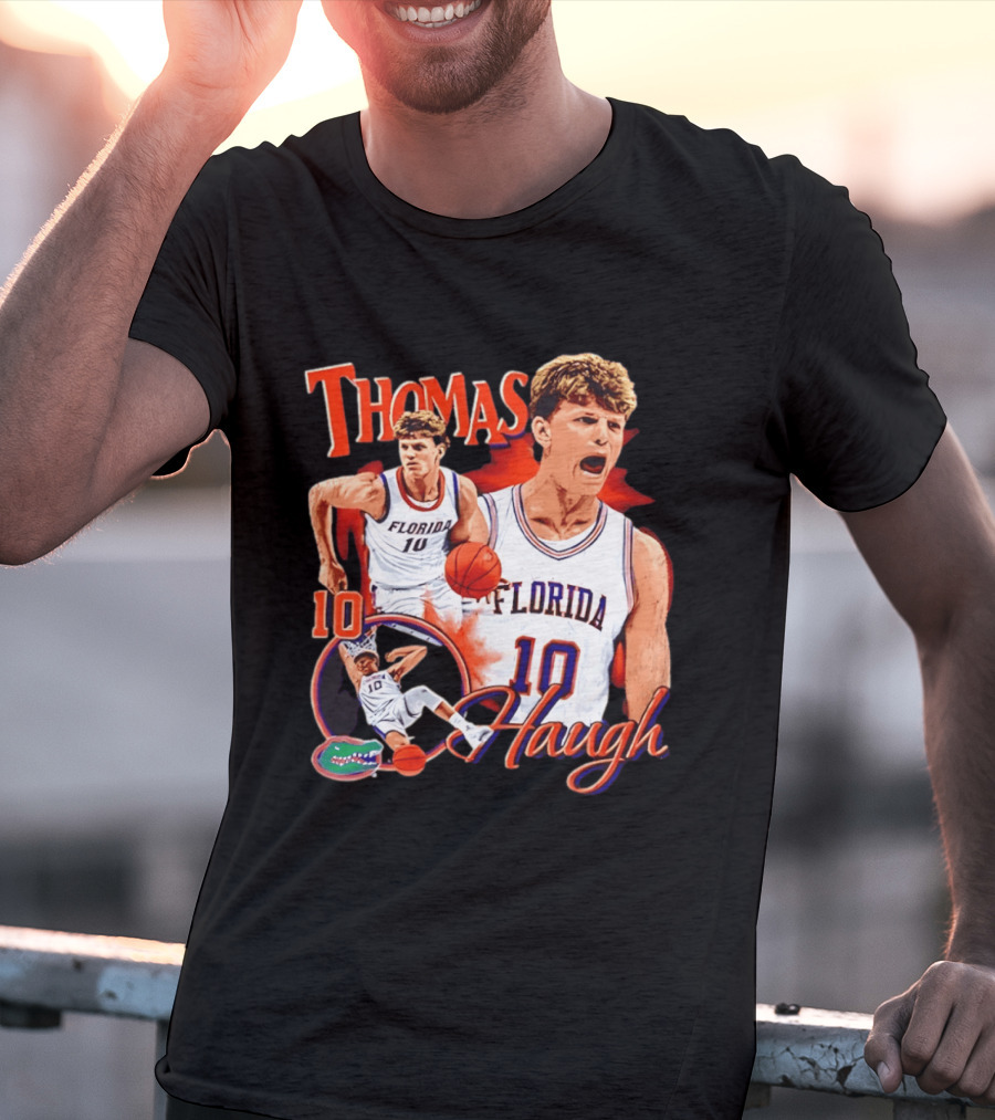 Thomas Haugh Florida Gators Basketball 10 NCAA Player T-Shirt