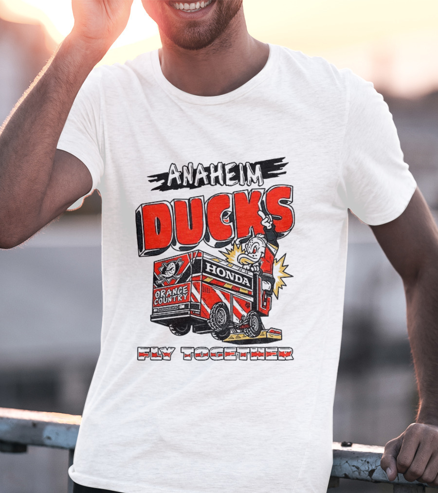 Anaheim Ducks Hockey Create Culture Honda Fly Together T-Shirt