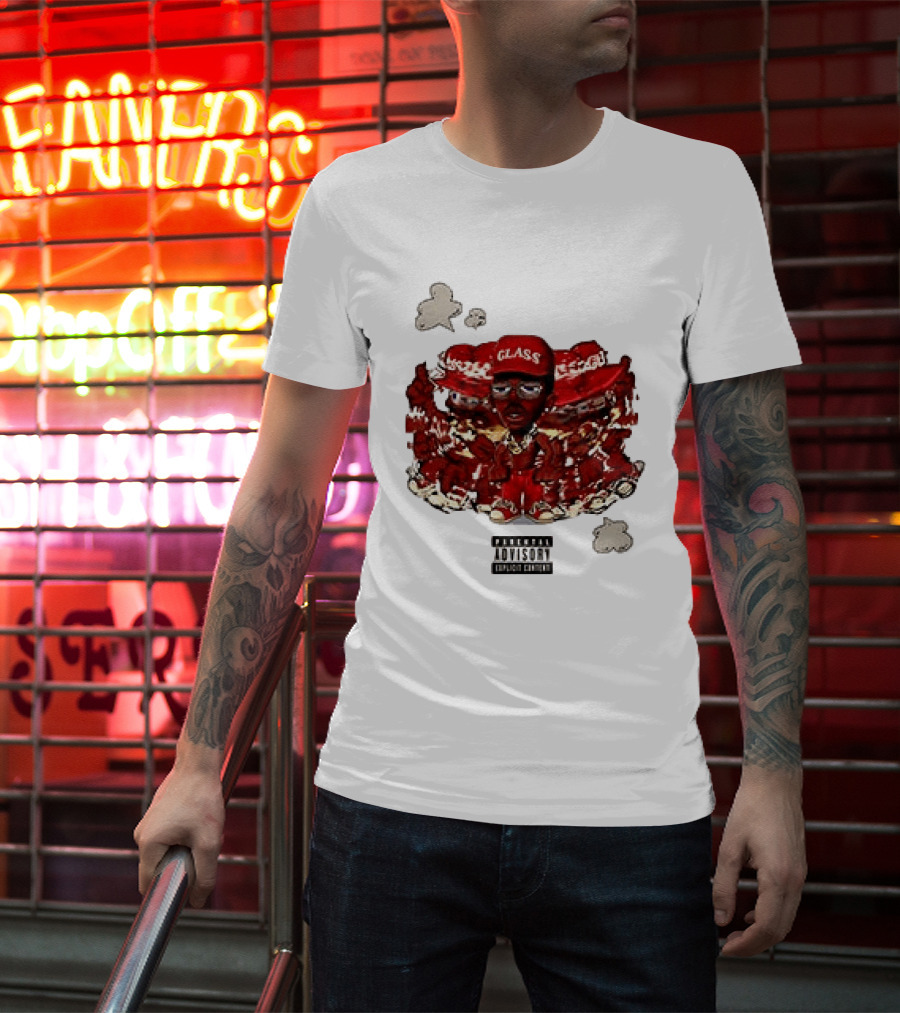 Parental Advisory Explicit Content Tyler The Creator Glass Red Hat T-Shirt