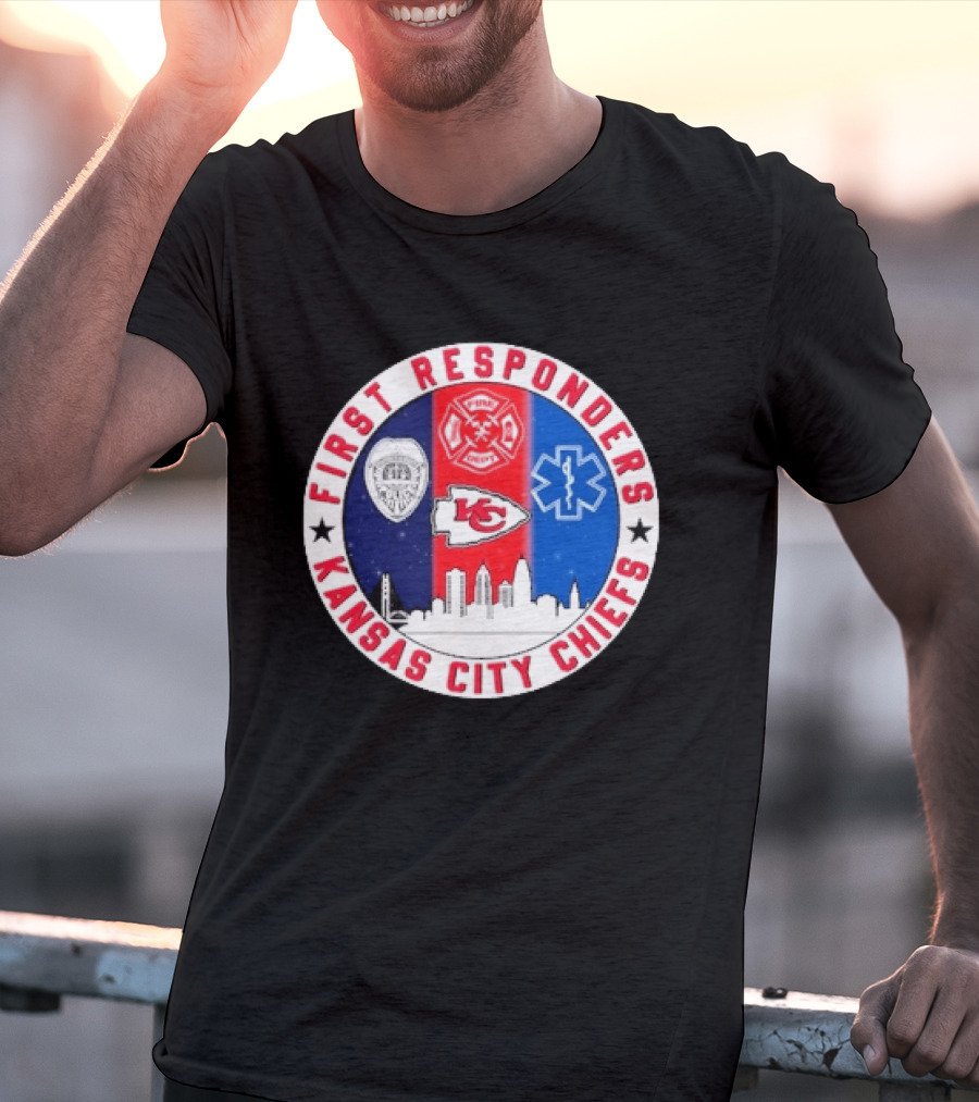 Kansas City Chiefs First Responders 9.11 Never Forget T-Shirt