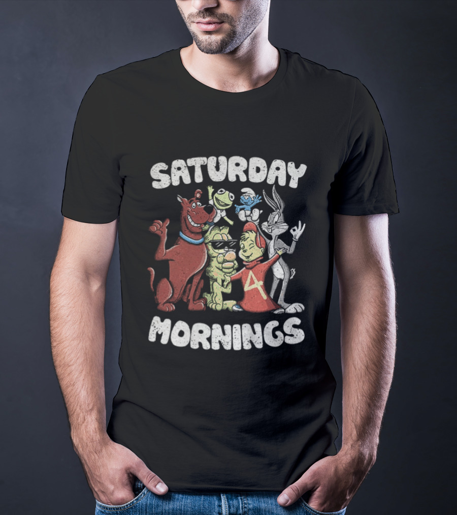 Saturday Mornings With Classic Cartoon Characters T-Shirt