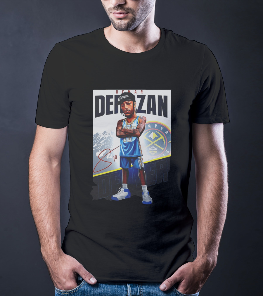 DeMar DeRozan Denver Nuggets Basketball Character With Signature T-Shirt