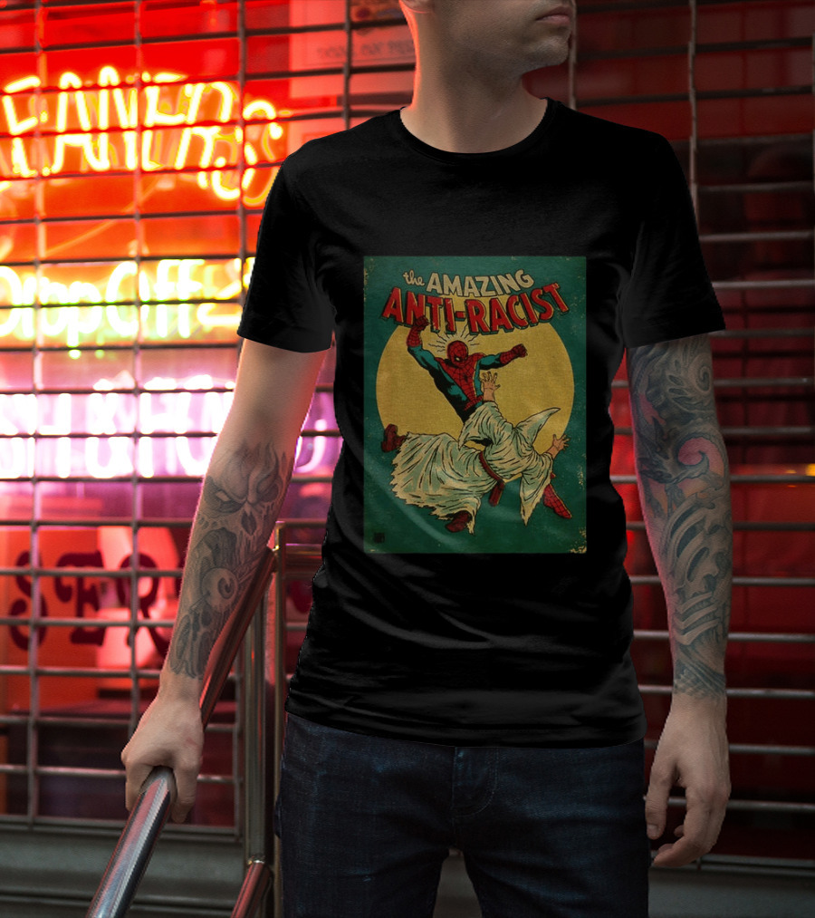 The Amazing Anti Racist Spider Man Striking T-Shirt