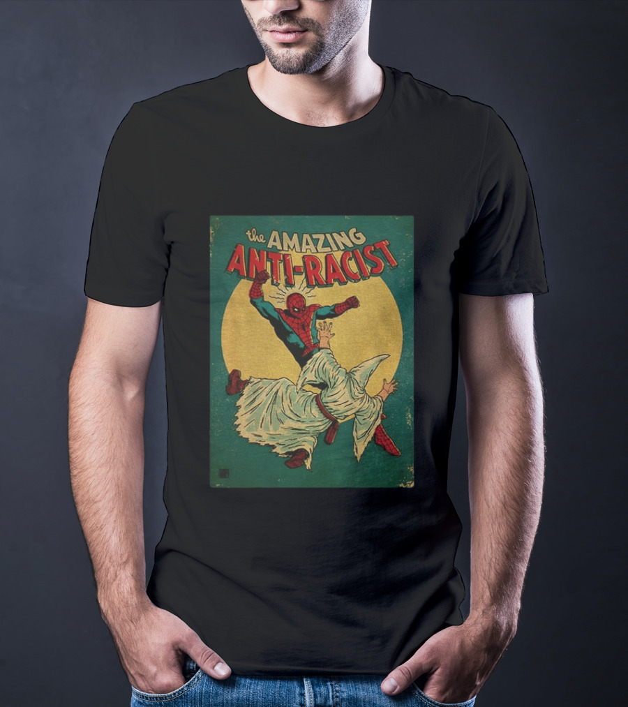 The Amazing Anti Racist Spider Man Striking T-Shirt