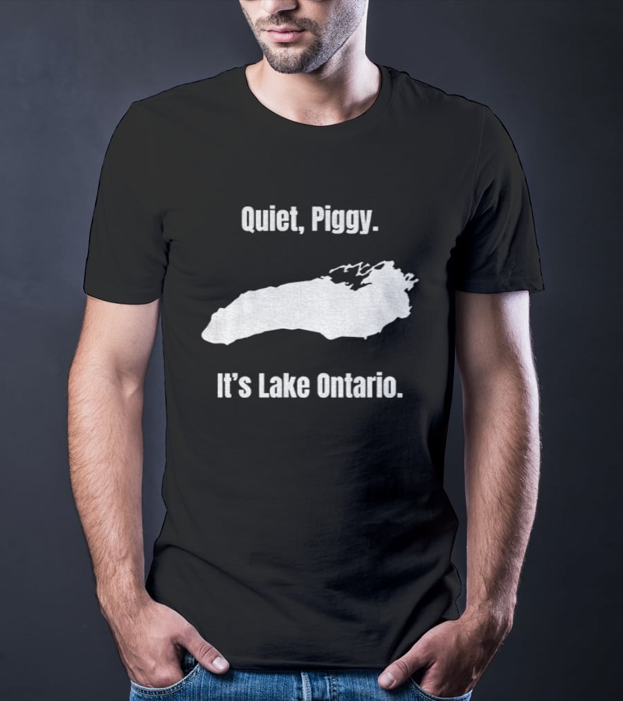 Quiet Piggy It's Lake Ontario Support Canada Map T-Shirt