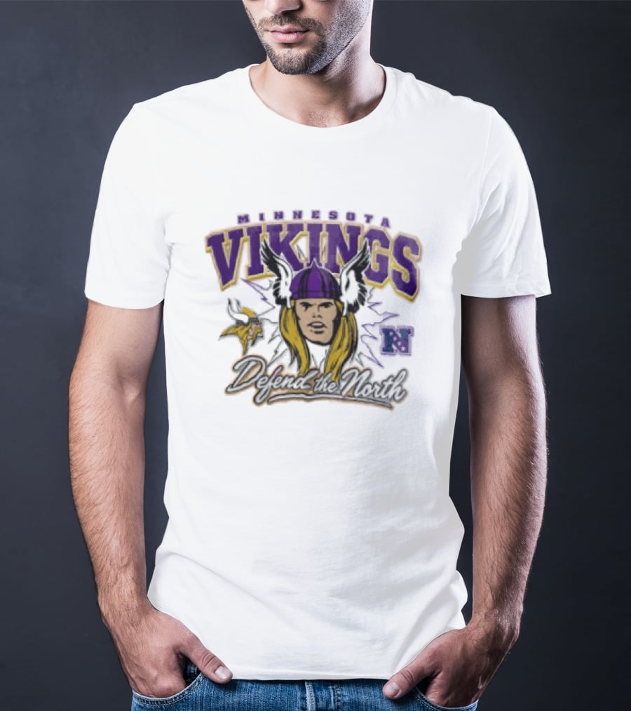 Minnesota Vikings Thor Defend The North Fan Gear T-Shirt