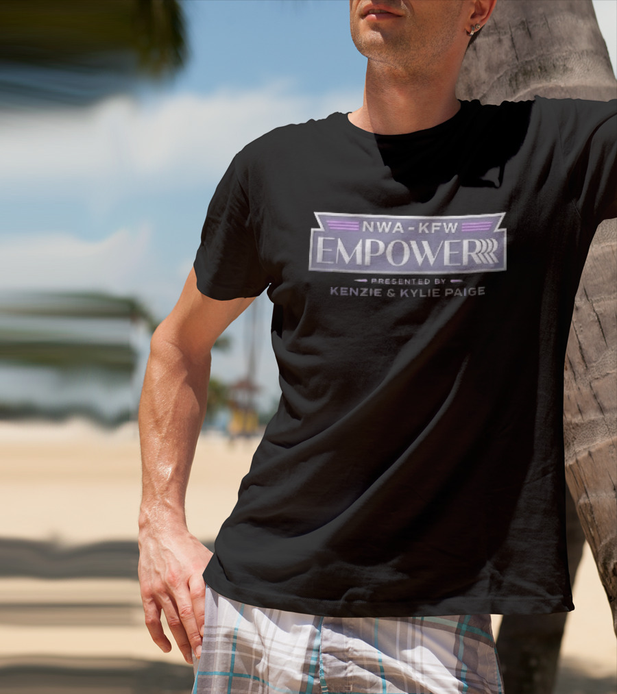 NWA KFW Empower Presented By Kenzie And Kylie Paige Silver Metallic Frame T-Shirt
