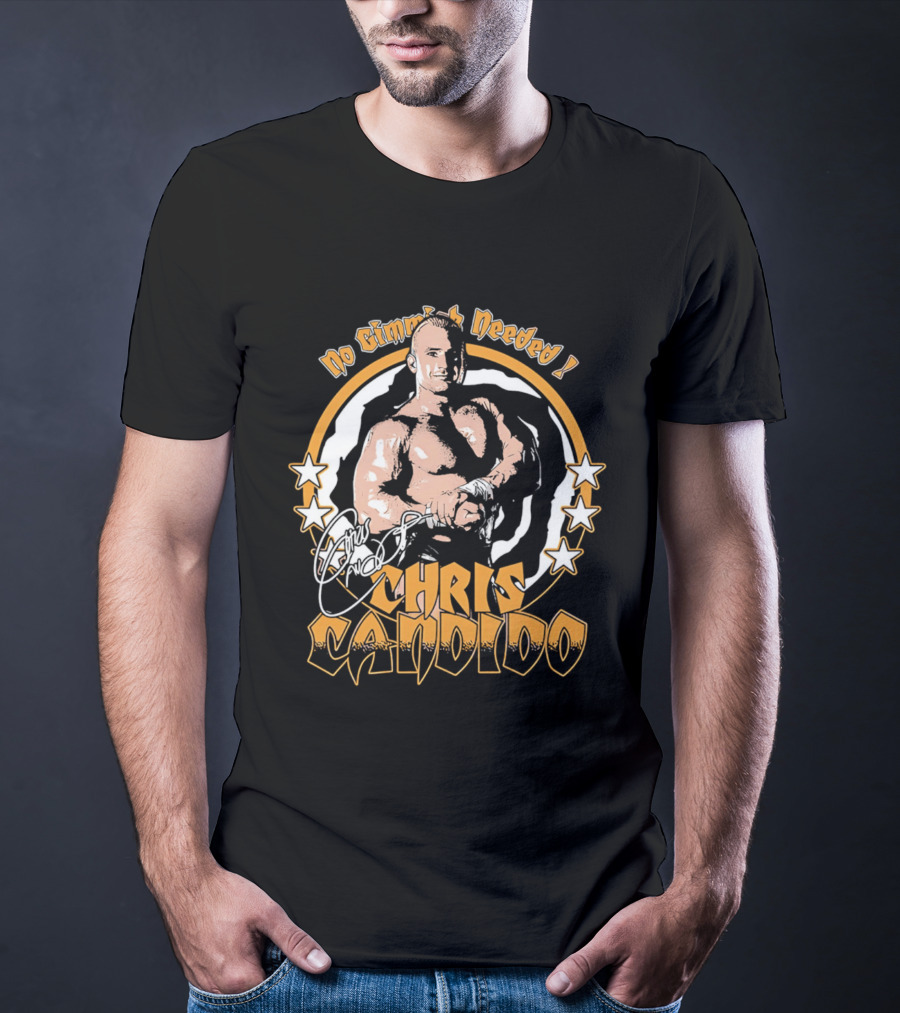 Chris Candido No Gimmicks Needed Stars Circle T-Shirt