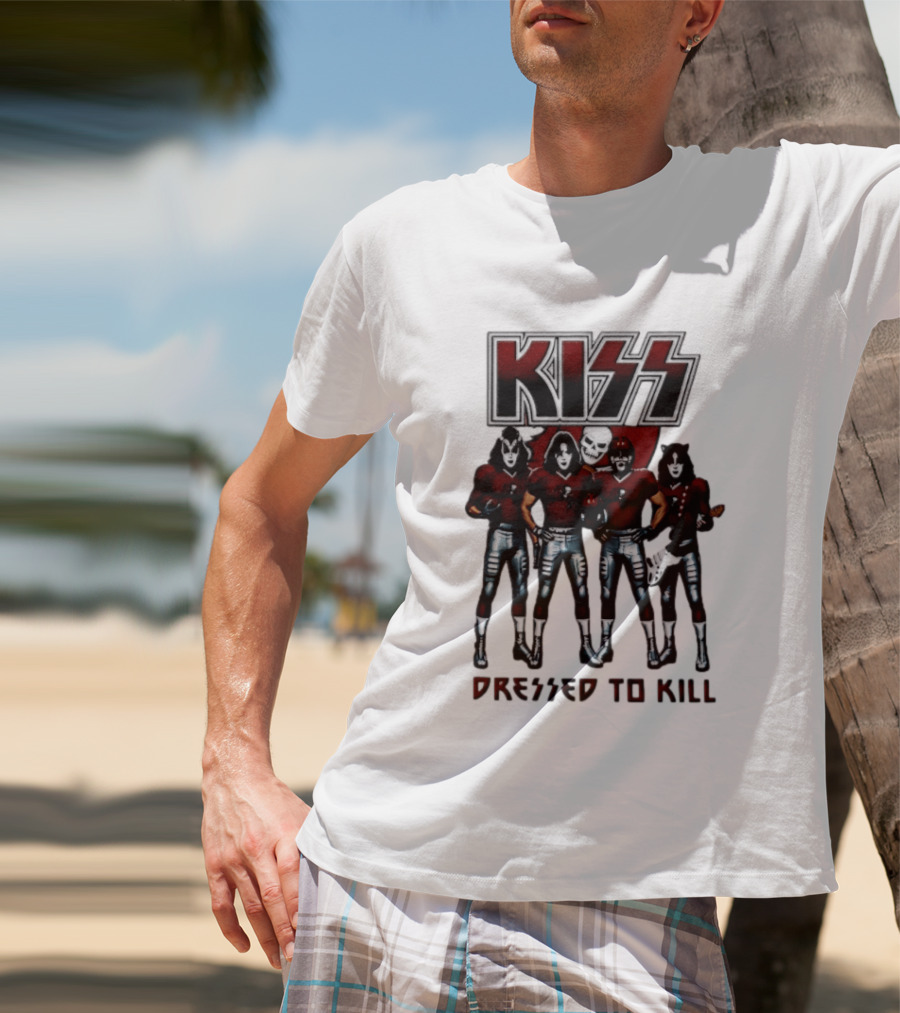KISS Tampa Bay Buccaneers Dressed To Kill Football T-Shirt