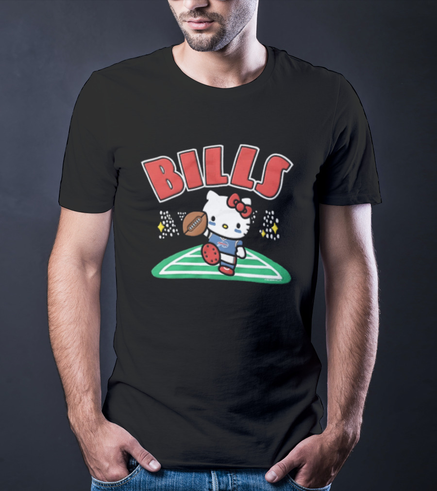 Hello Kitty Buffalo Bills Football Style Collaboration T-Shirt