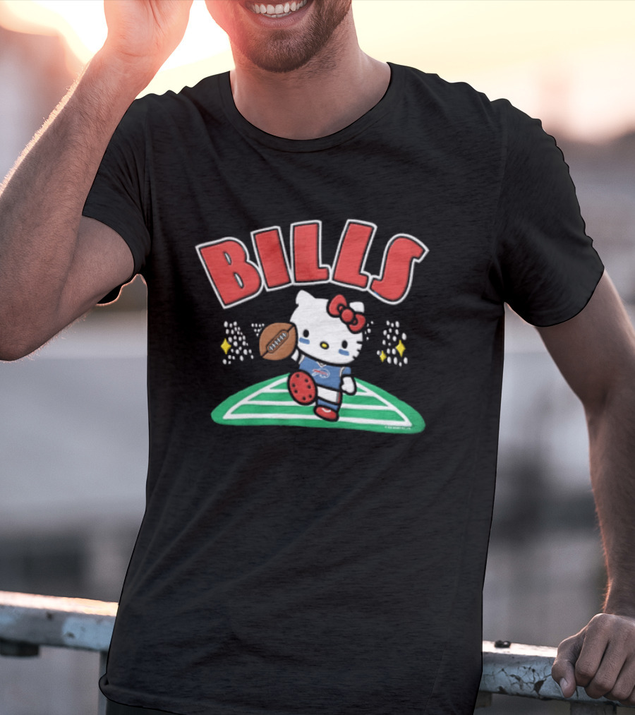 Hello Kitty Buffalo Bills Football Style Collaboration T-Shirt