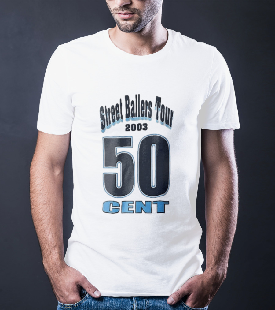 Street Ballers Tour 2003 50 Cent Jersey Number Blue T-Shirt