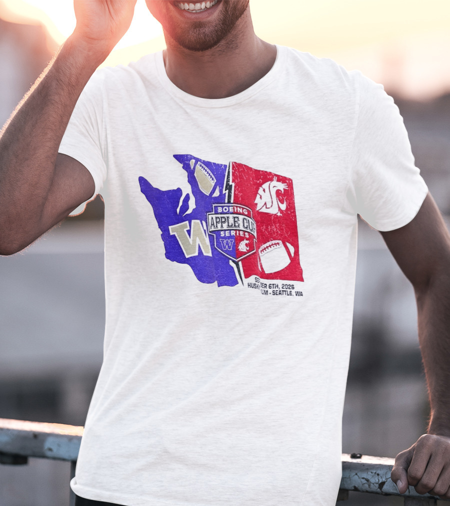 Boeing Apple Cup Series Washington Huskies Vs Cougars Sept 6th 2026 Seattle WA T-Shirt