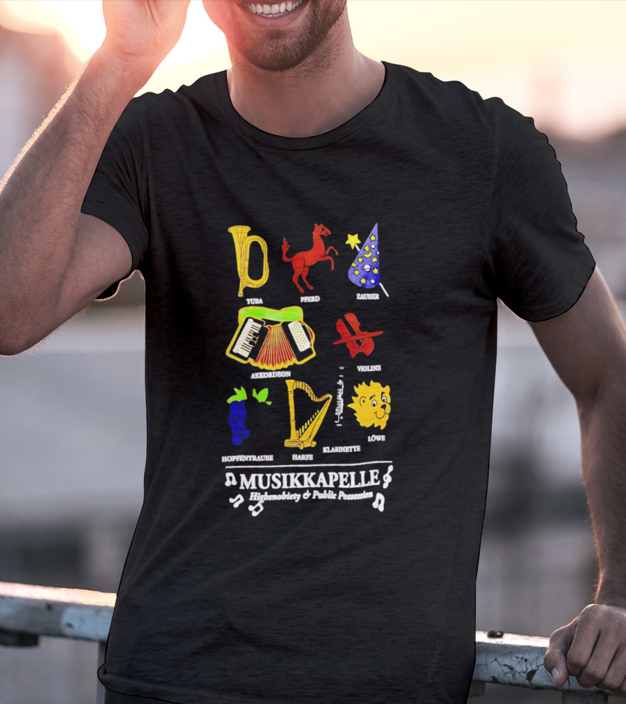 Musikkapelle Highsnobiety And Public Possession Tuba Speed Zauber Akkordeon Wolke Hopfentruabe Harfe Klarinet Löwe T-Shirt