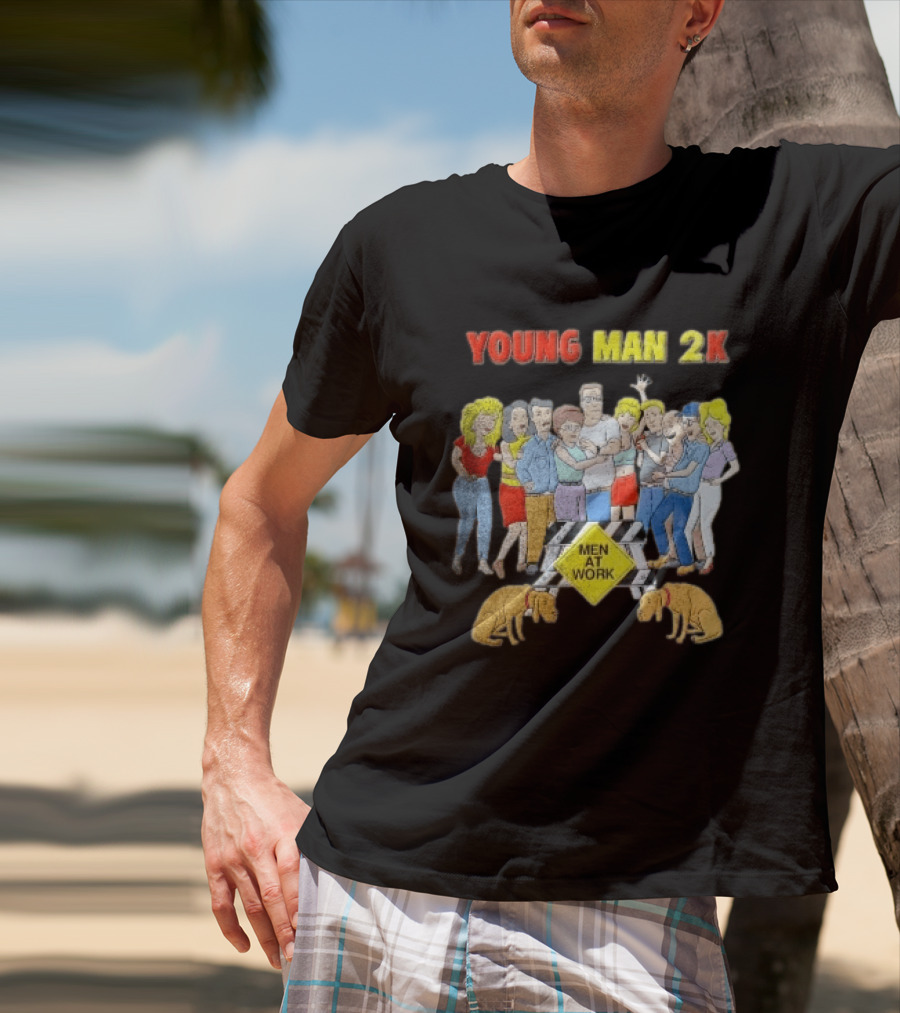 Young Man 2k Men At Work King Of The Hill Characters Crew T-Shirt