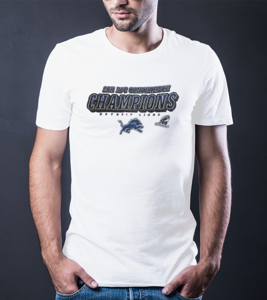2011 NFC Conference Champions Detroit Lions Football Victory T-Shirt