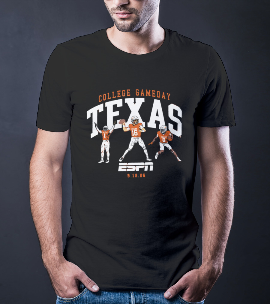 College Gameday Texas Football Players ESPN 9.12.26 T-Shirt