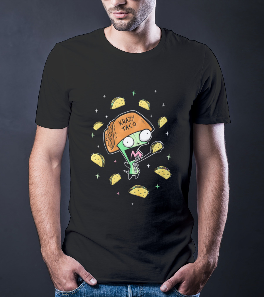Gir Invader Zim Crazy Taco Enthusiast Cartoon T-Shirt