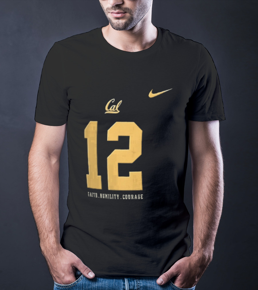 California Golden Bears Number 12 Nike Faith Humility Courage T-Shirt