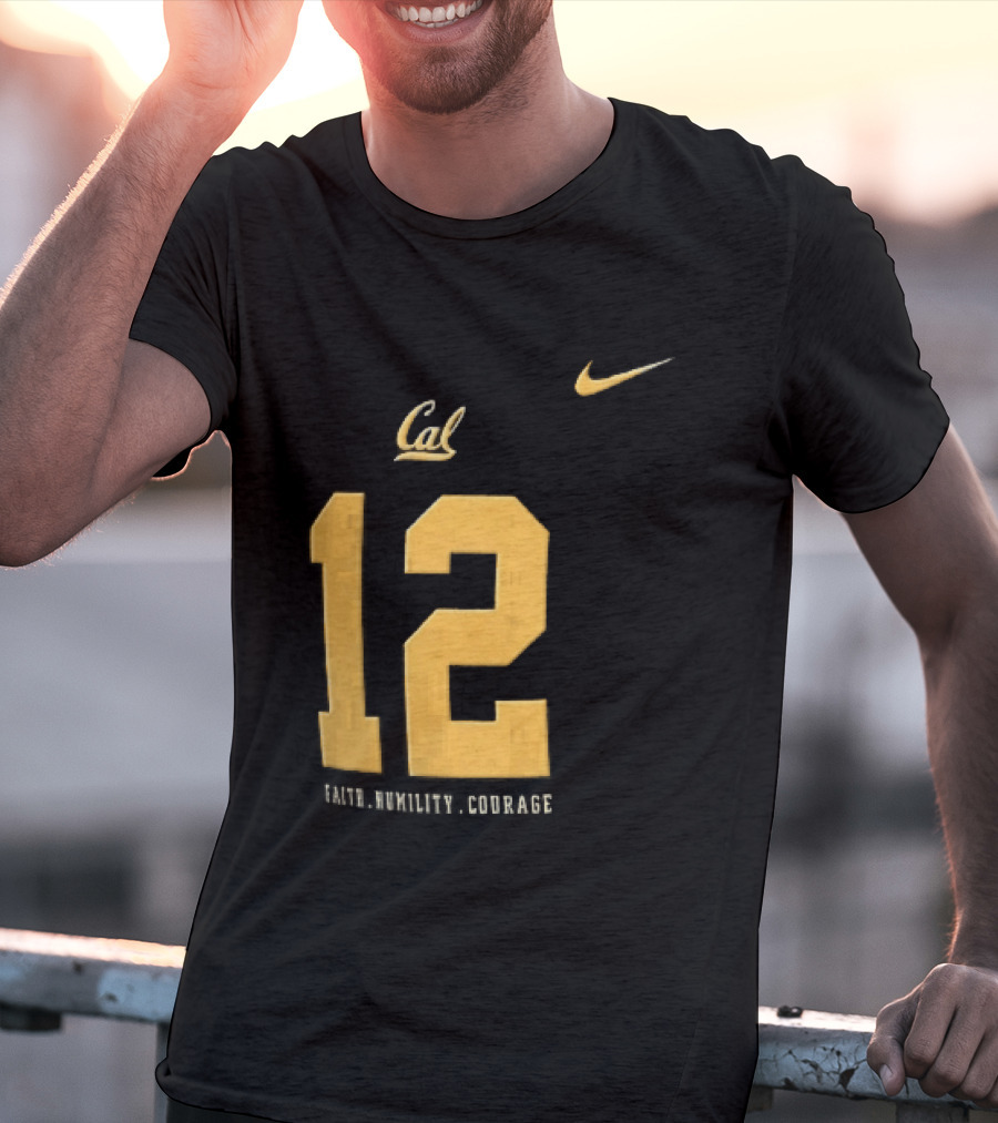 California Golden Bears Number 12 Nike Faith Humility Courage T-Shirt