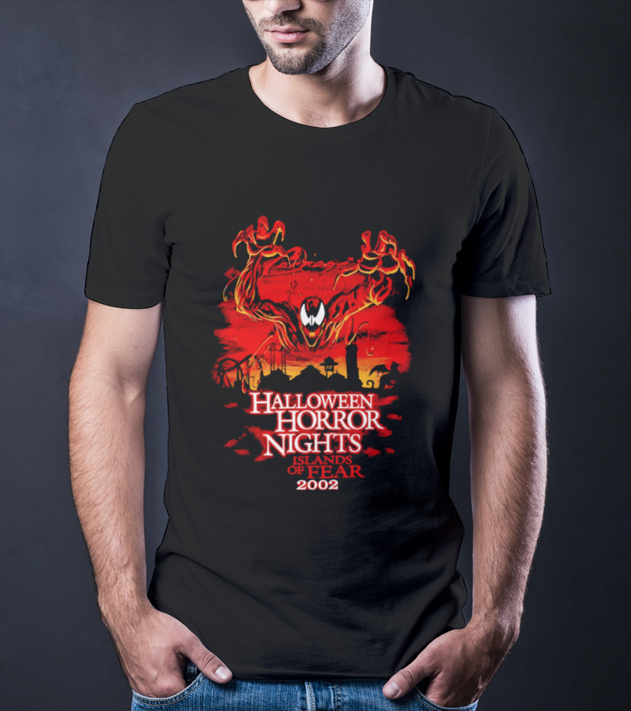 Carnage Halloween Horror Nights Islands Of Fear 2002 T-Shirt