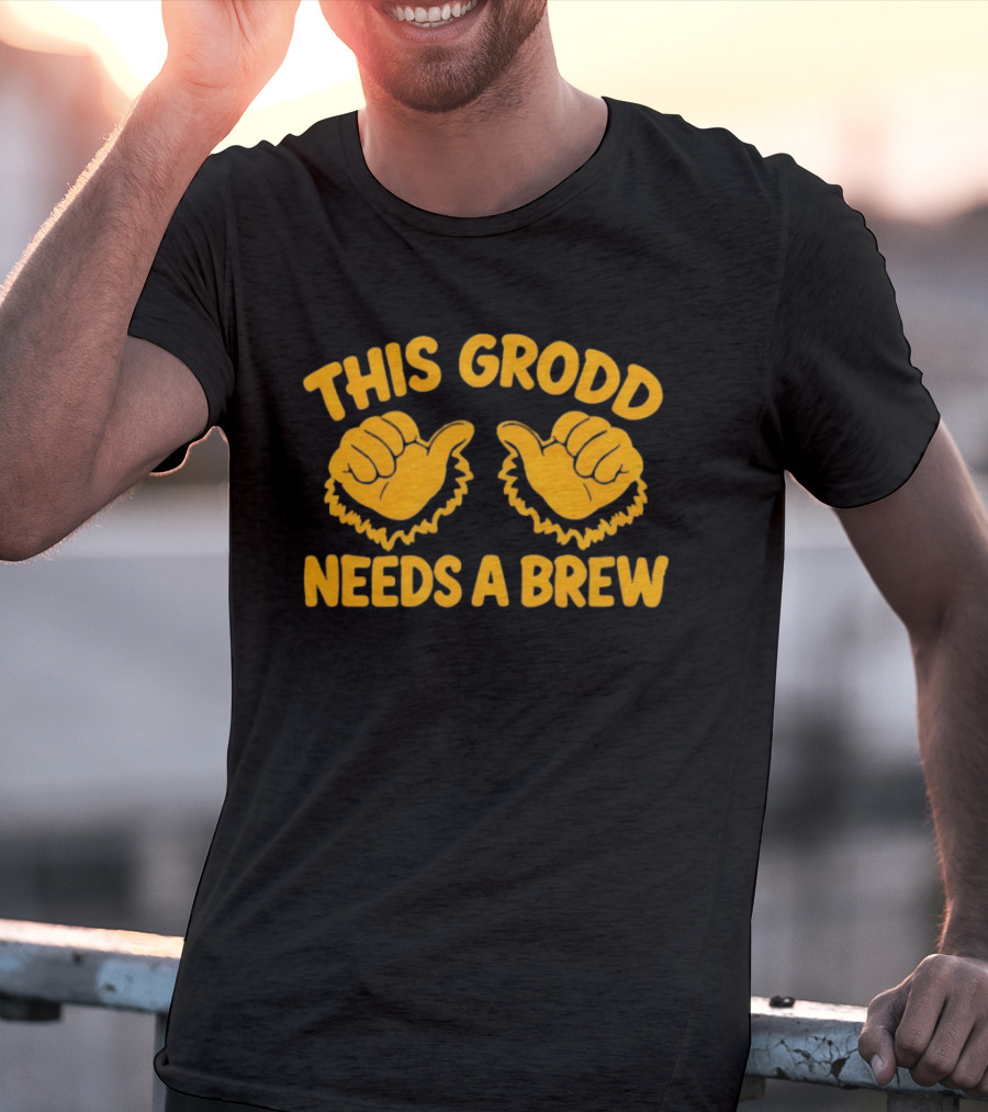 This Grodd Needs A Brew Funny Gorilla Grodd Thumbs Up T-Shirt