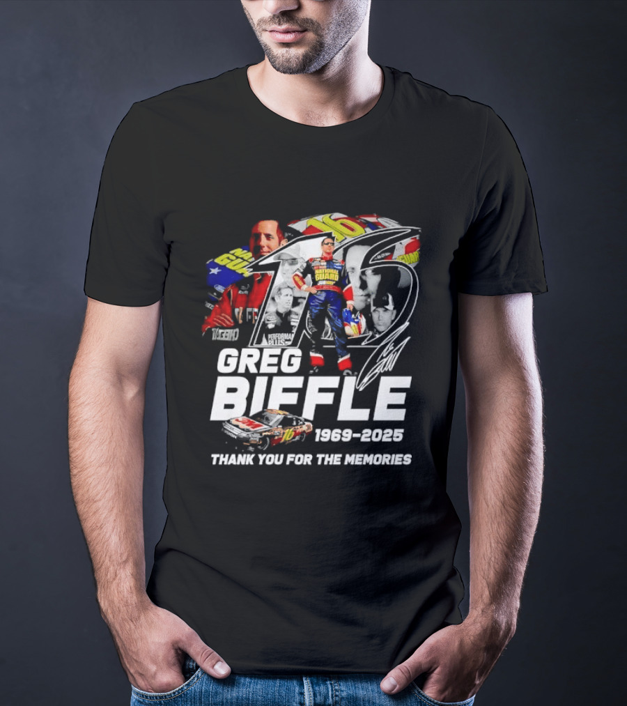 Greg Biffle 1969 2025 NASCAR Racing Career Thank You For The Memories T-Shirt