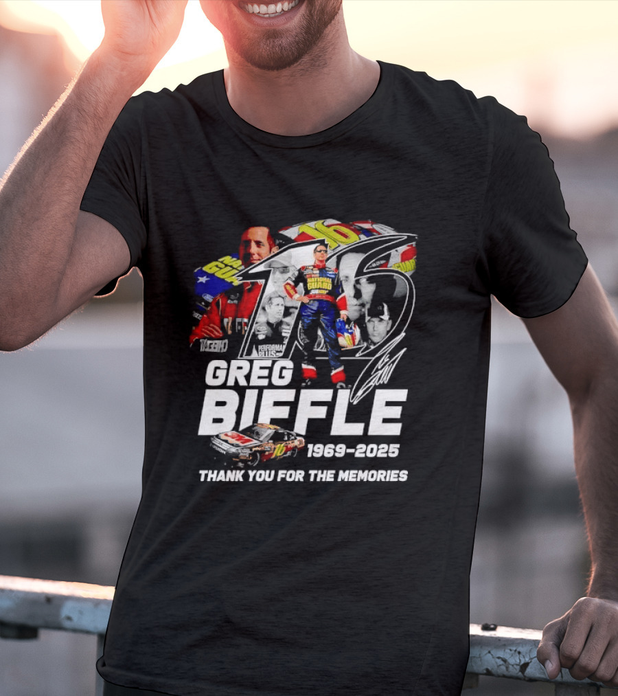 Greg Biffle 1969 2025 NASCAR Racing Career Thank You For The Memories T-Shirt