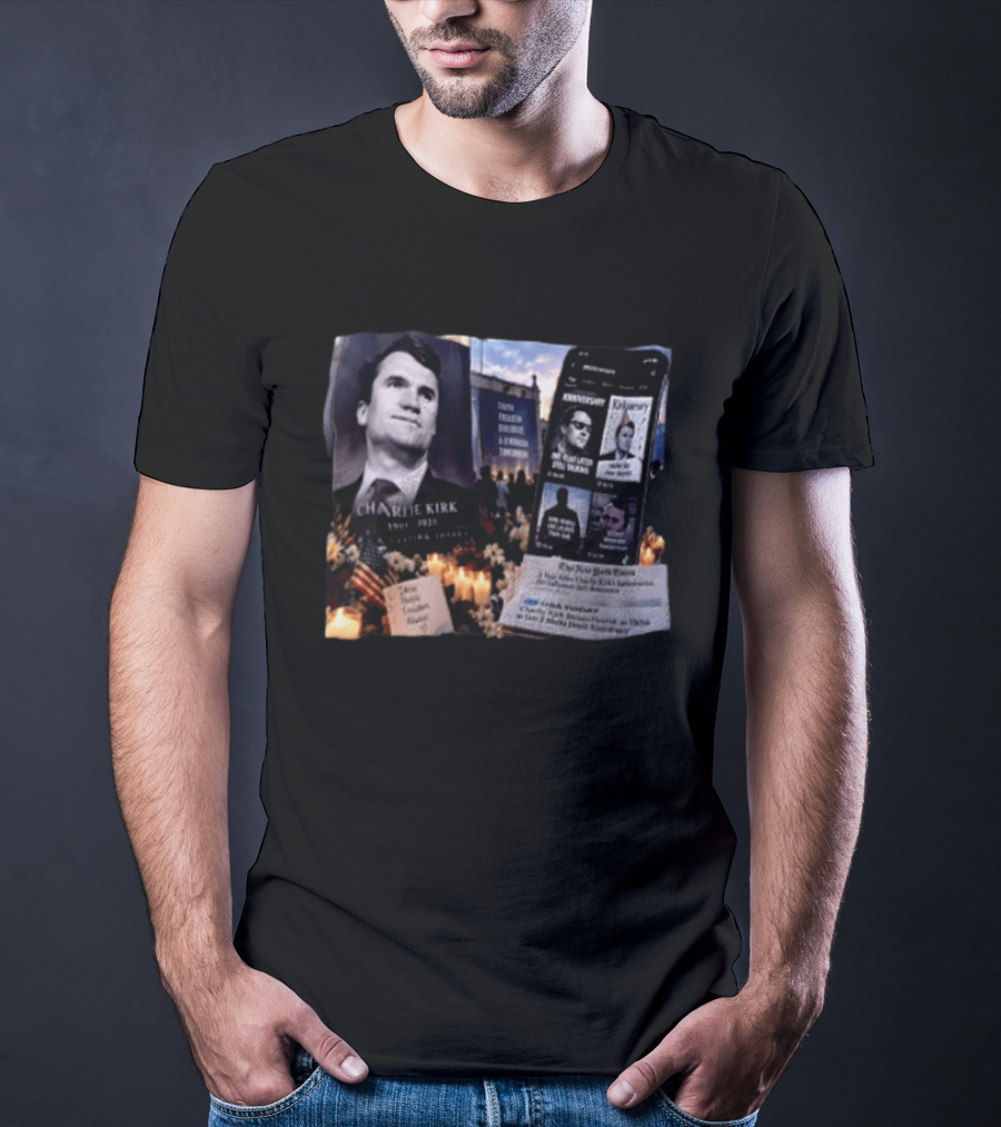 Charlie Kirk Meme Kirkiversary 1993 2025 Satire Freedom Division America T-Shirt