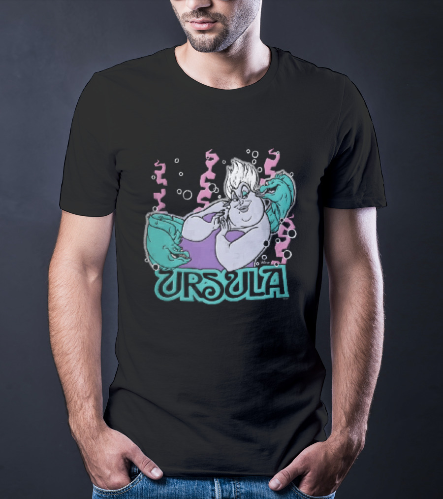 Disney Ursula Sea Witch Villain Eels Bubbles Seaweed T-Shirt