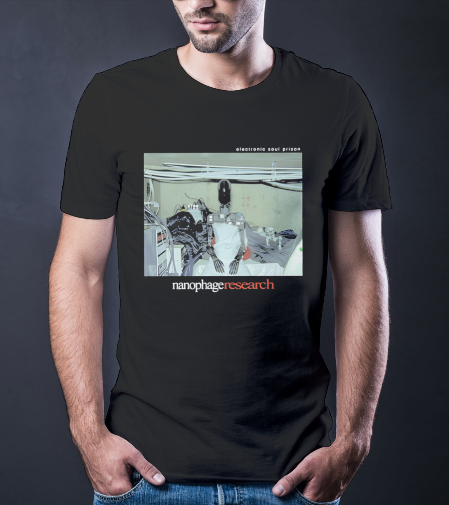 Electronic Soul Prison Nanophage Research Robot Skeleton Laboratory T-Shirt