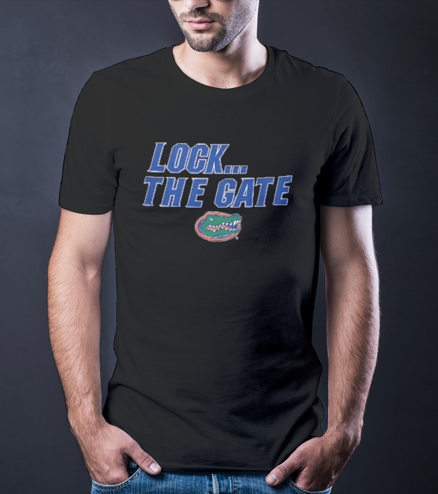 Florida Gators NCAA Lock The Gate Alligator Head T-Shirt