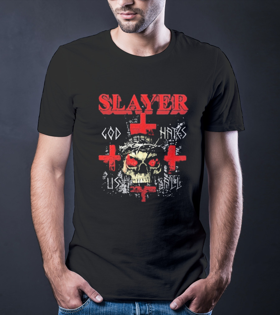 Slayer God Hates Us All Skull Cross 25th Anniversary T-Shirt