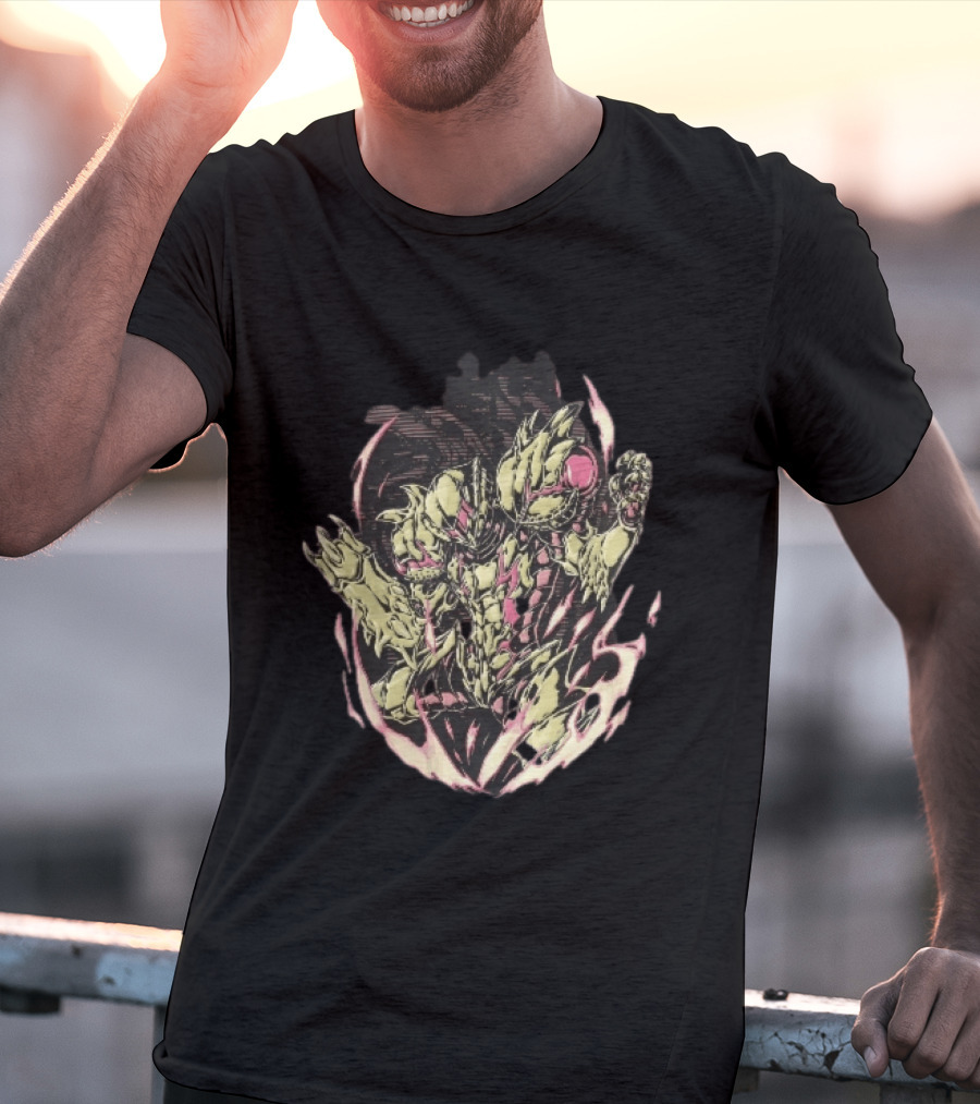 Metroid Samus Aran Suit Glowing Aura Halftone Powering Up T-Shirt