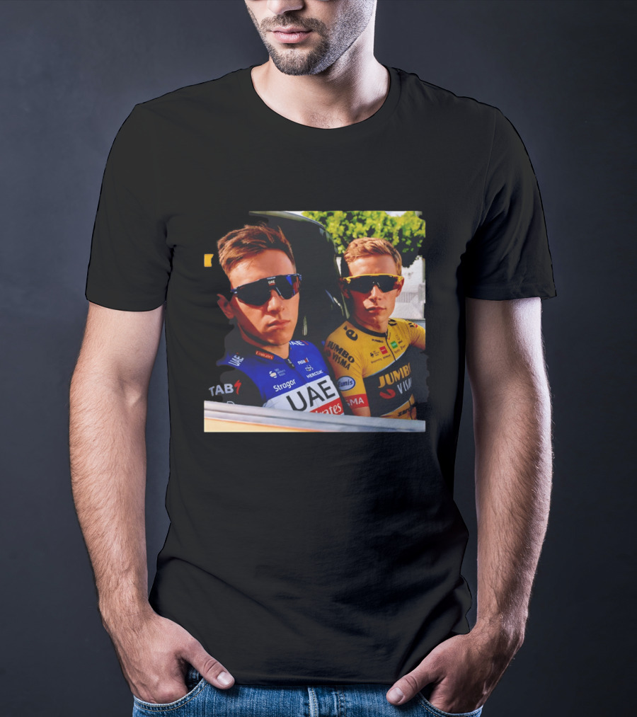 UAE Team Emirates And Jumbo Visma Cycling Rivals Tadej Pogačar Jonas Vingegaard T-Shirt