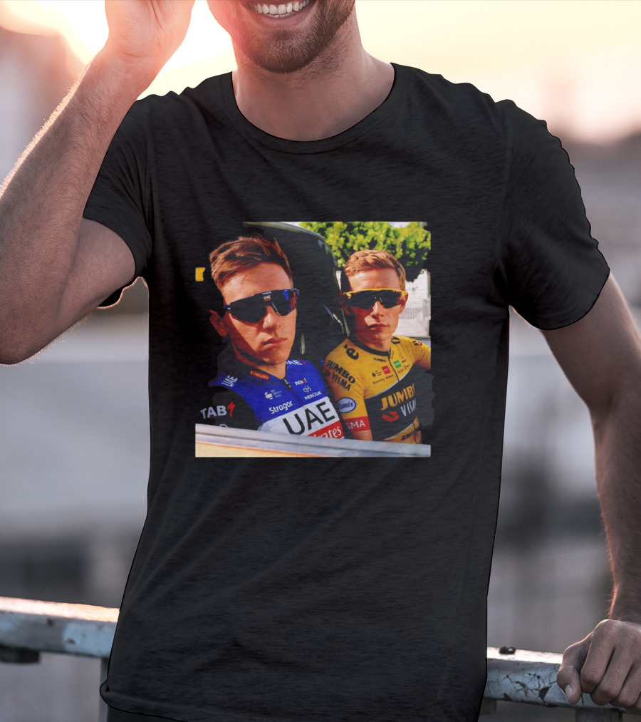 UAE Team Emirates And Jumbo Visma Cycling Rivals Tadej Pogačar Jonas Vingegaard T-Shirt