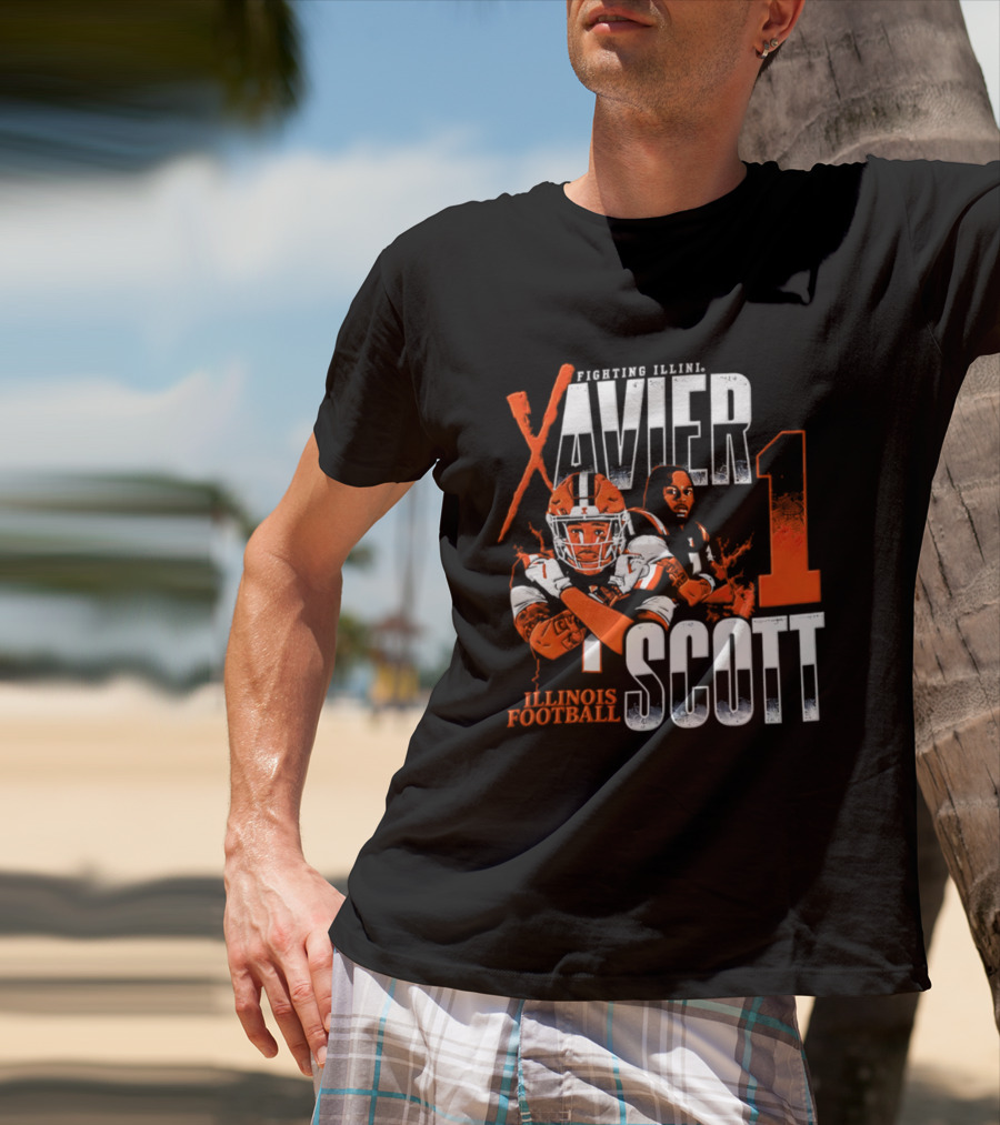 Illinois Fighting Illini Football Xavier Scott 1 T-Shirt