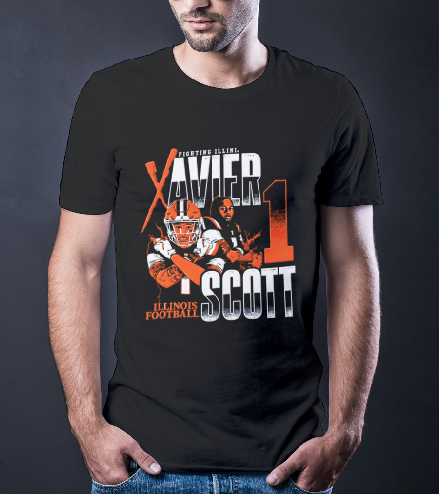 Illinois Fighting Illini Football Xavier Scott 1 T-Shirt