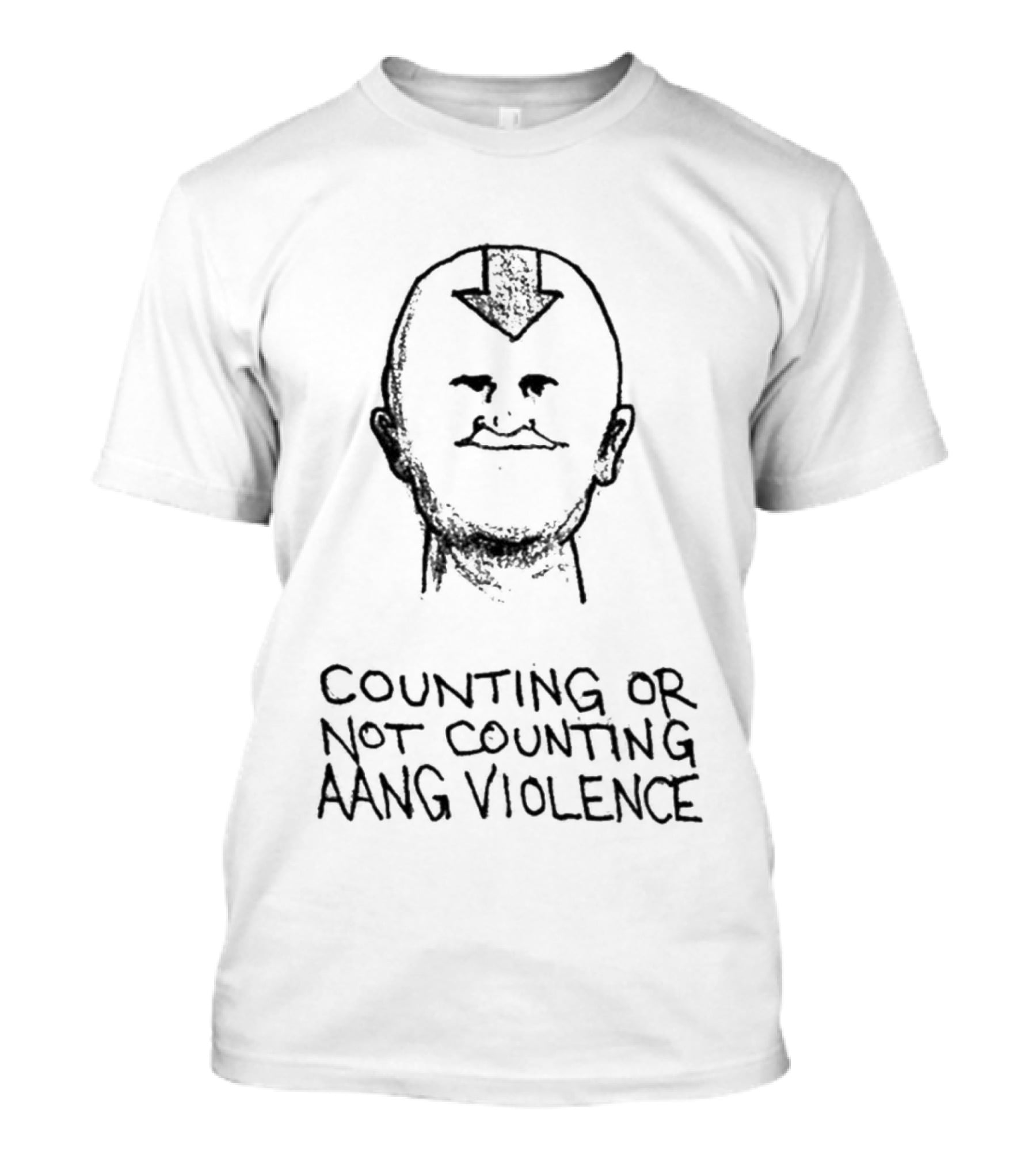 Counting Or Not Counting Aang Violence Face Arrow Bald Head T-Shirt