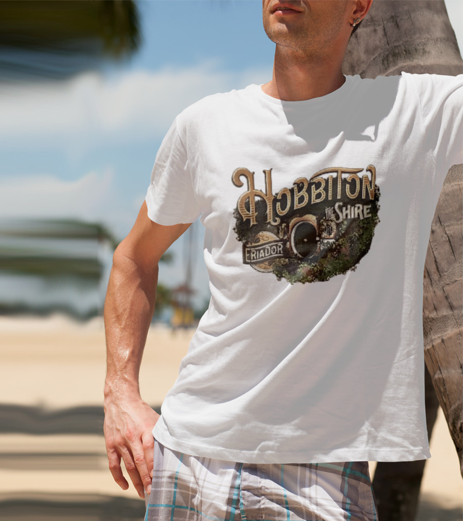 Hobbiton The Shire Eriador Green Hobbit Hole Door T-Shirt