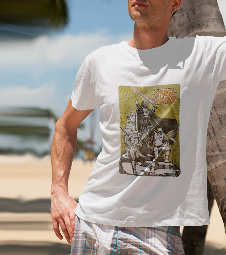 Star Wars Darth Vader Boba Fett Stormtroopers Comic Cover T-Shirt