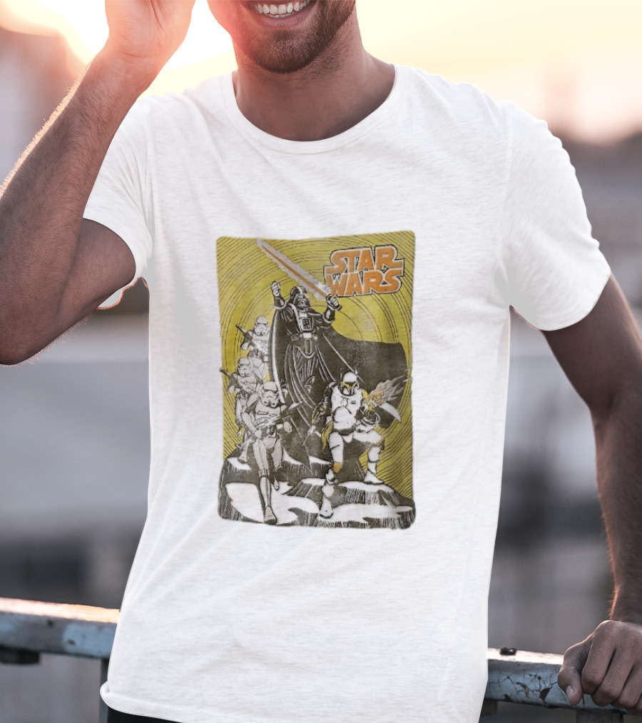 Star Wars Darth Vader Boba Fett Stormtroopers Comic Cover T-Shirt