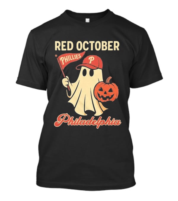 Red October Phillies Ghost Pumpkin Philadelphia T-Shirt