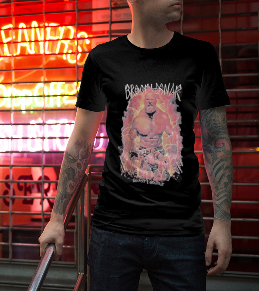 Brock Lesnar Beast Incarnate WWE Lightning Power T-Shirt