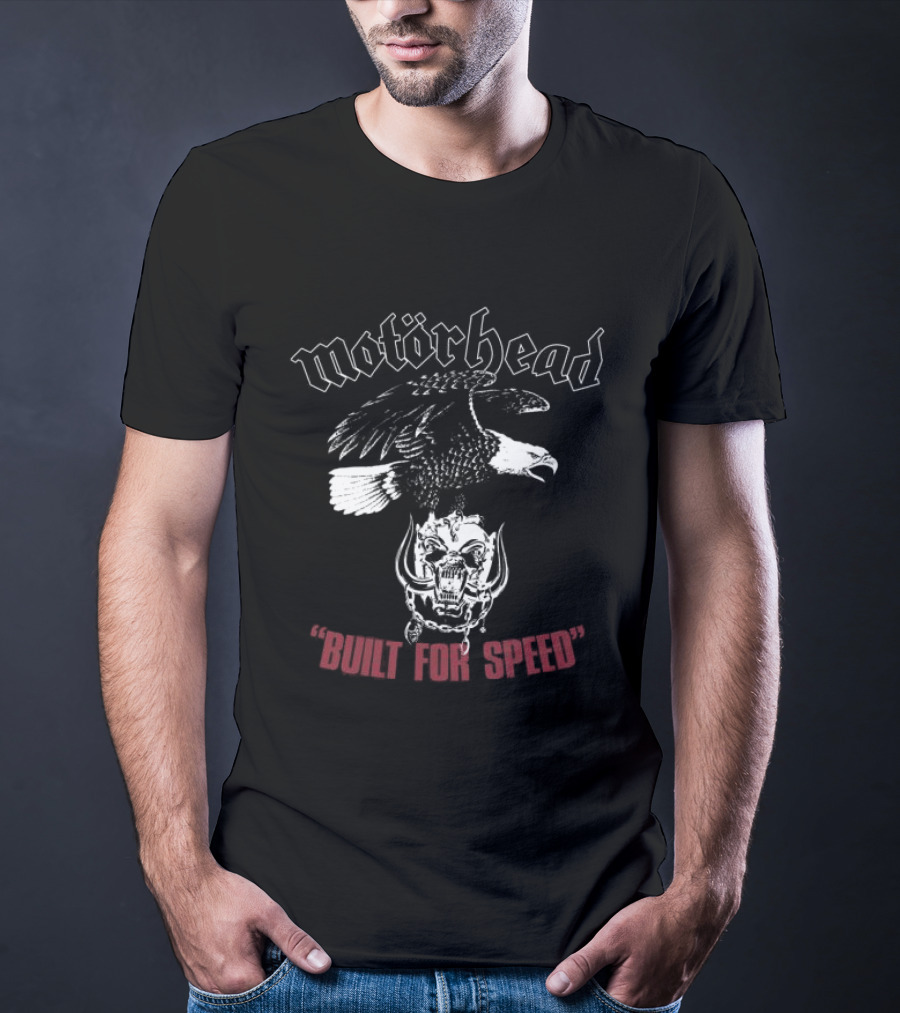 Motorhead Built For Speed Eagle Motif T-Shirt