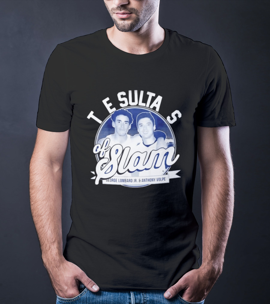 New York Yankees The Sultans Of Slam George Lombard Jr. Anthony Volpe T-Shirt
