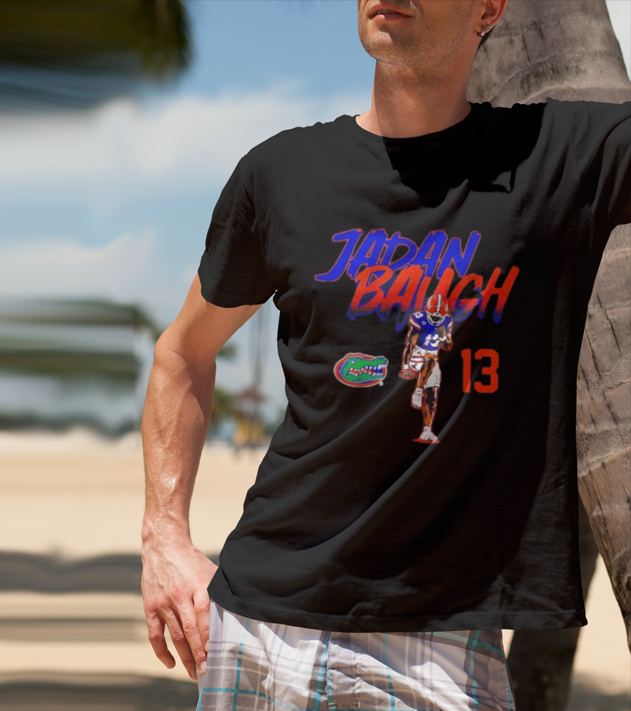 Florida Gators Jadan Baugh 13 Player Pose With Team T-Shirt