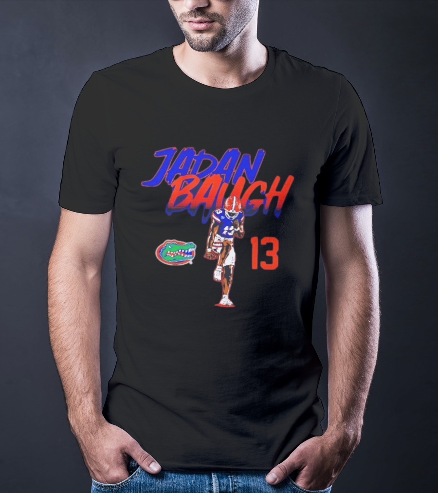 Florida Gators Jadan Baugh 13 Player Pose With Team T-Shirt